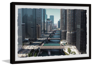 "Chicago Bridges" Framed Painting Print, 45x30
