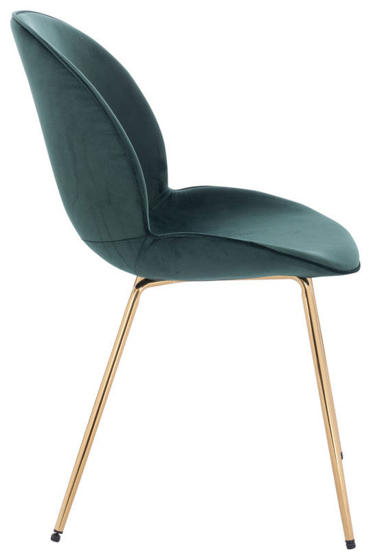 Lotus Gold Chair, Green