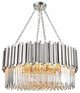 Gio Crystal Chandelier, Chrome, Diameter 24"