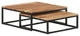 vidaXL Nesting Coffee Tables 2 pcs Solid Acacia Wood