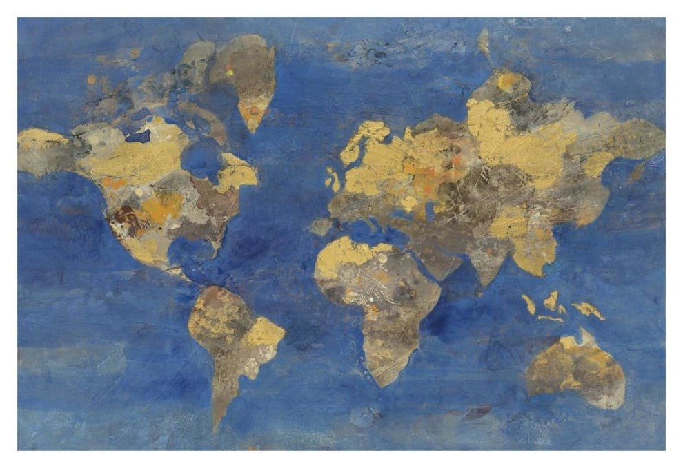 "Golden World" Digital Paper Print by Albena Hristova, 20"x14"