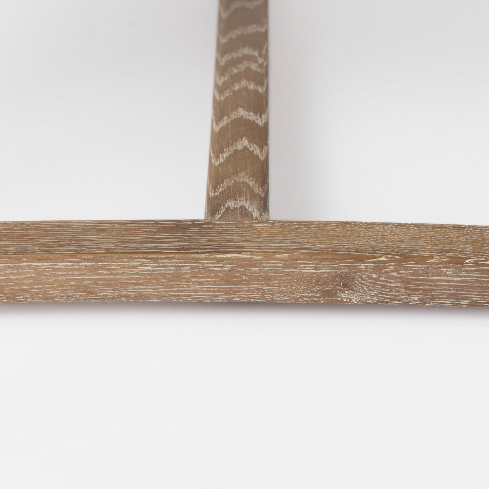 Brayden Beige Fabric Seat w/ Light Brown Solid Wood Accent Chair