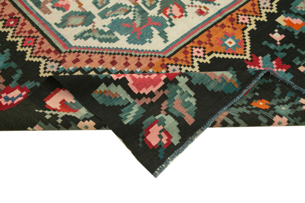 Rug N Carpet - Handmade Moldovian 6' 2'' x 9' 1'' Antique Rose Kilim Rug