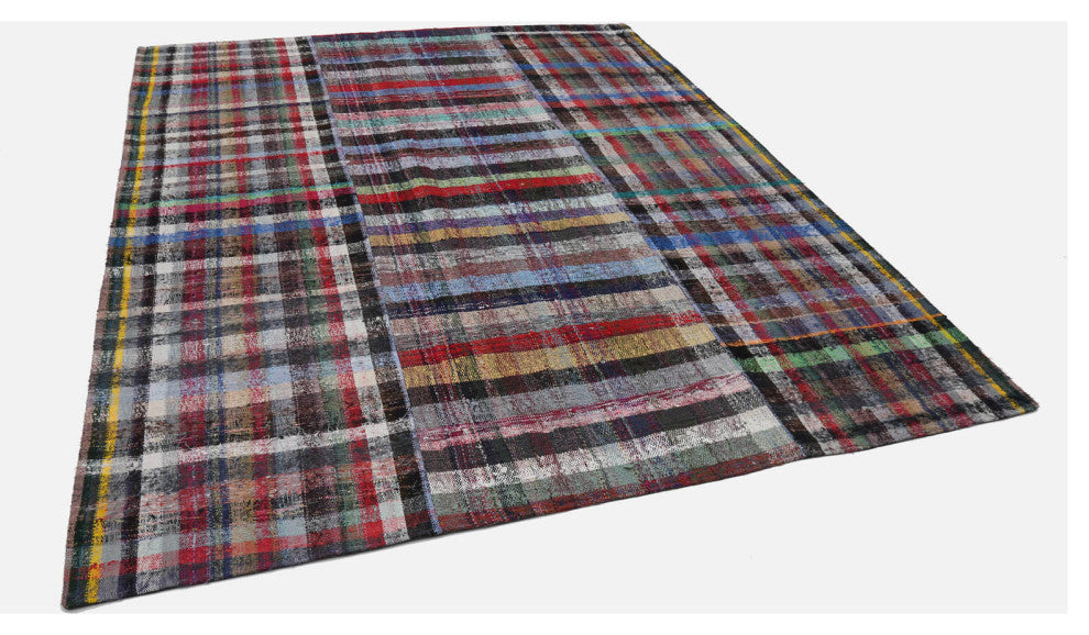 Rug N Carpet - Handmade Anatolian 8' 5'' x 10' 1'' Tribal Patchwork Kilim Rug