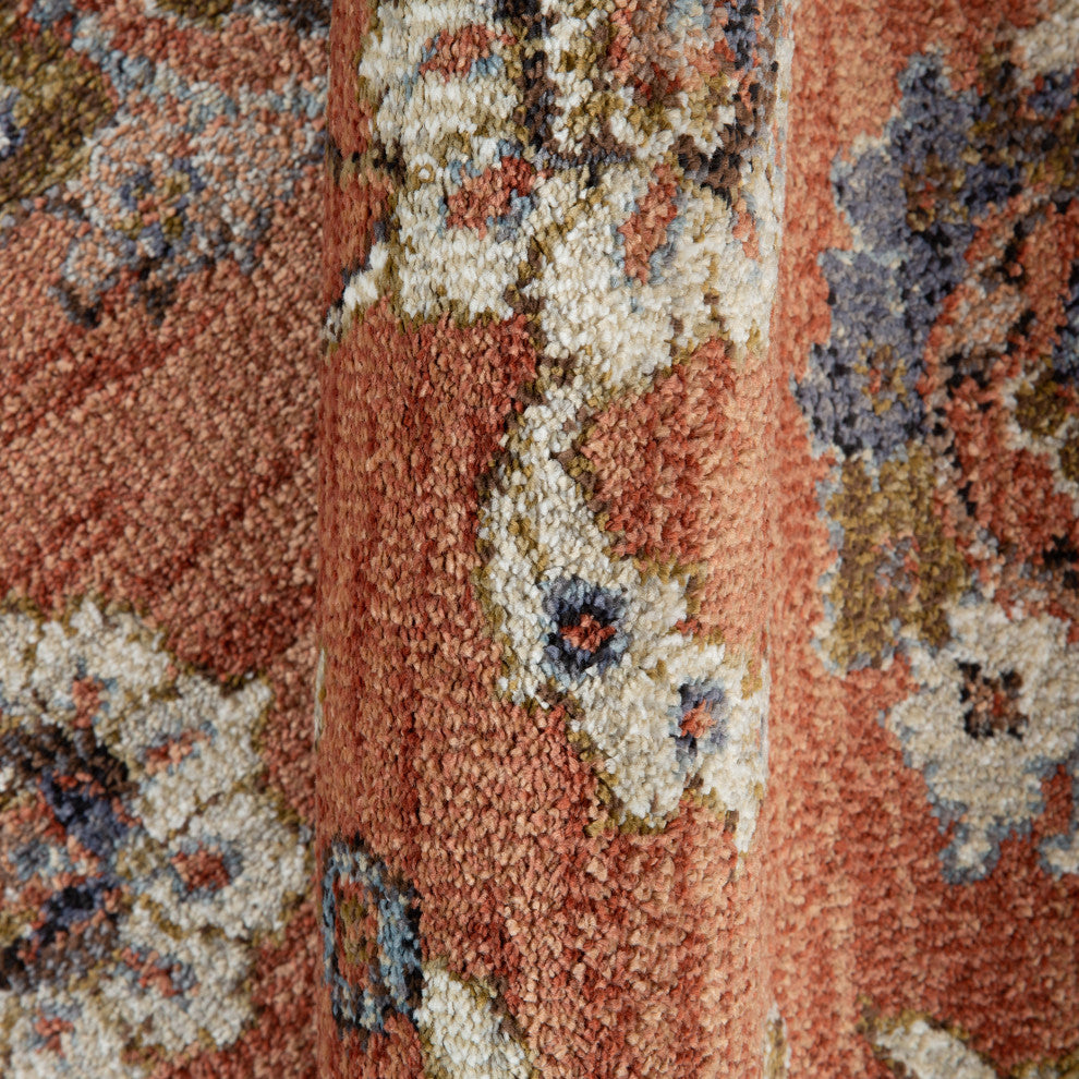 Jordan Bea Power-Loomed Polypropylene Area Rug, Orange, 6'7"x9'