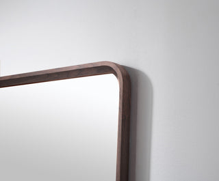 Vela Mirror, Dark Walnut, 24"