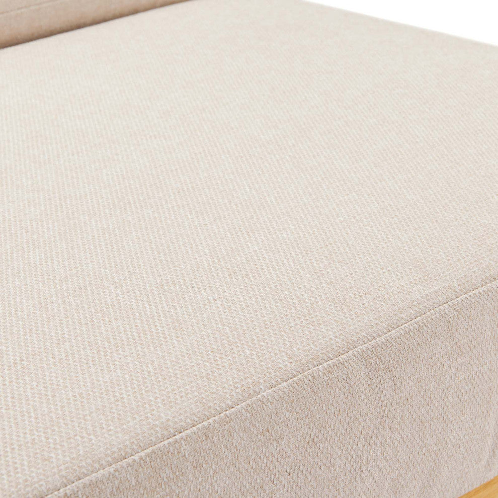 Lounge Sectional Sofa Chair Set, Wood, Brown Natural Taupe Gray, Modern, Outdoor