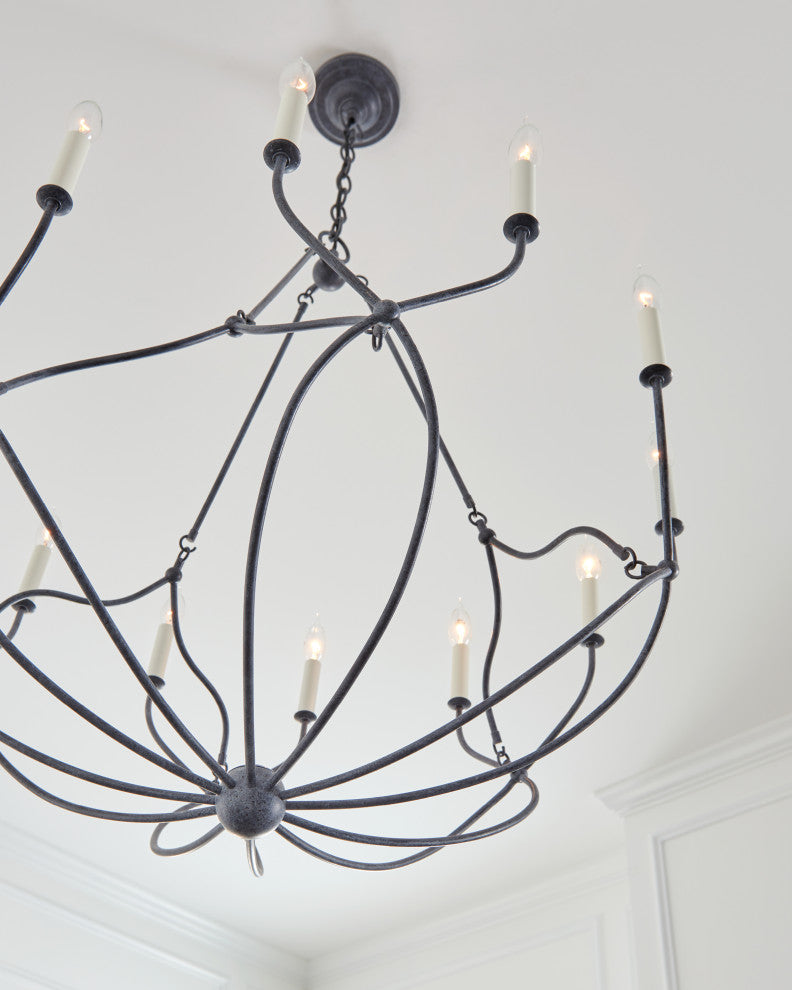 Richmond Medium Chandelier, Weathered Galvanized