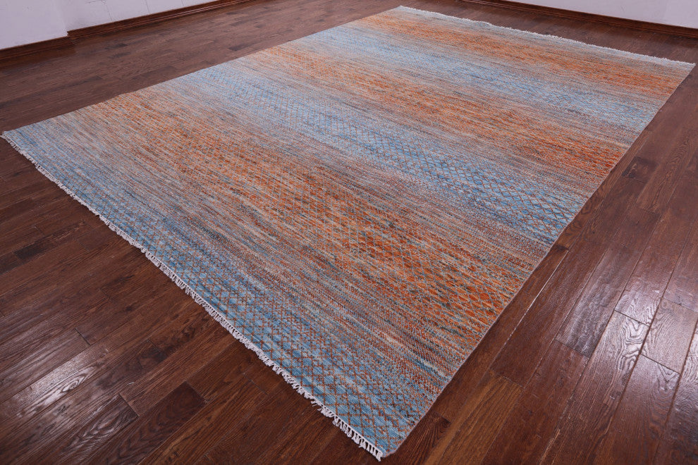 10' 1" X 14' 0" Savannah Grass Hand-Knotted Wool Rug - Q13189