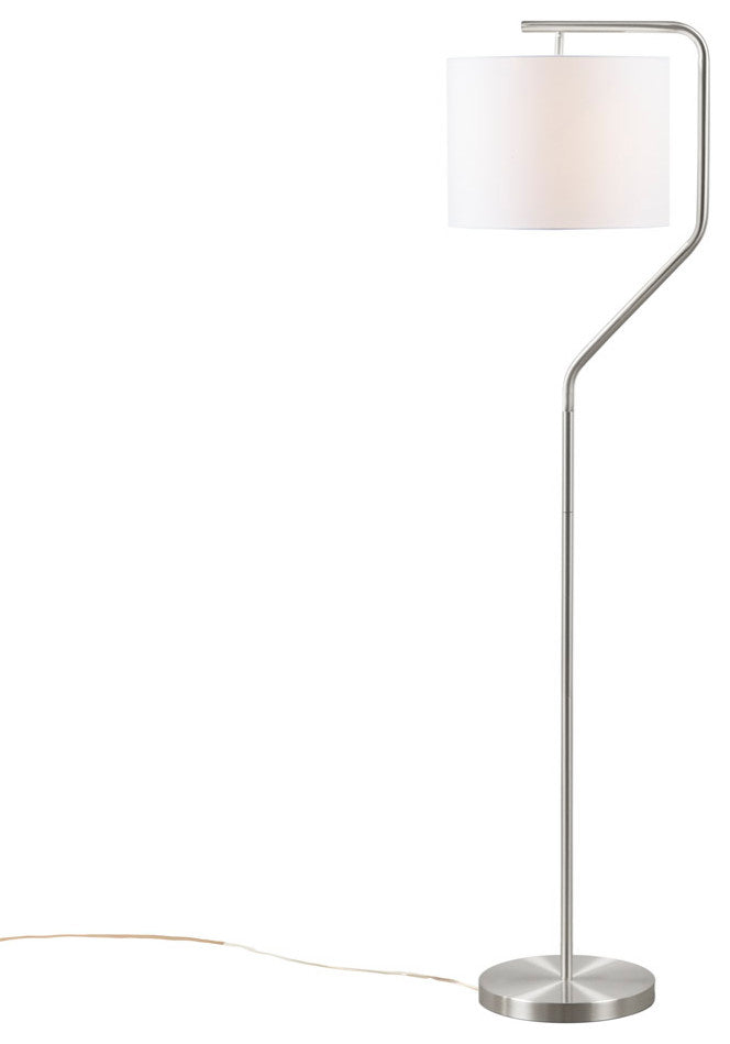 510 Design Angular Arched Metal Floor Lamp, Silver