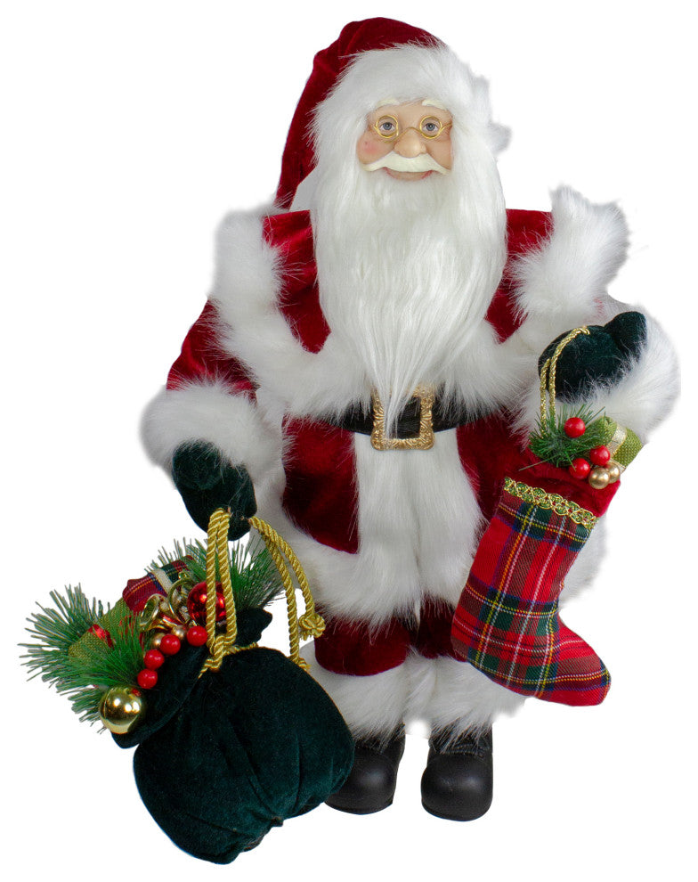 18" Standing Santa Christmas Figure with Presents