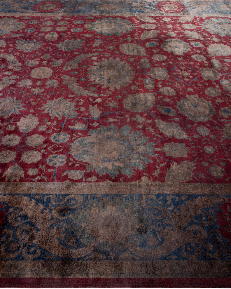 Fine Vibrance, One-of-a-Kind Hand-Knotted Area Rug Red, 9'' 0 x 12'' 1