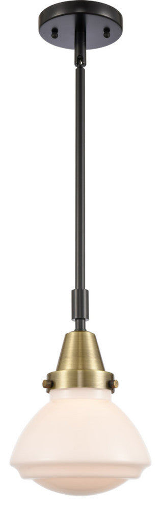 Innovations 447-1S-BAB-G321 Olean 1 Light Mini Pendant, Black Antique Brass