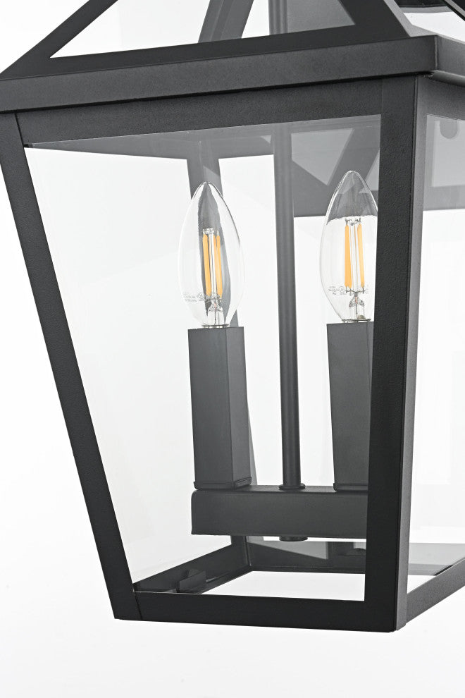 Home Living 10" Outdoor Wall Sconce, Black