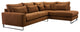 KAIA Sectional Sofa, Copper Brown, Right