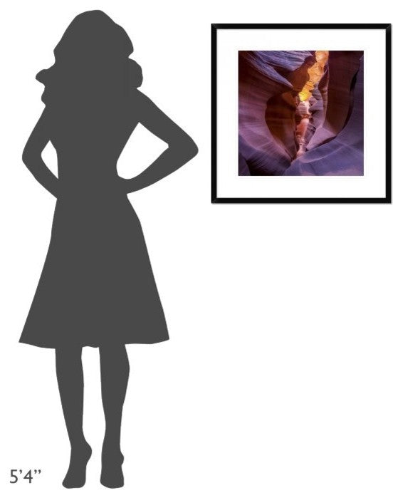 "Fire In Canyon" Framed Digital Print by Sandipan Biswas, 26"x26"