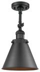 Appalachian 1-Light Semi-Flush Mount, Matte Black, Matte Black