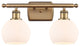Innovations 516-2W-BB-G121-6-LED 2 Light Bath Vanity Light, Brushed Brass
