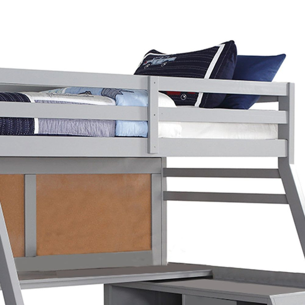 ACME Jason II Loft Bed and Storage Ladder, Gray
