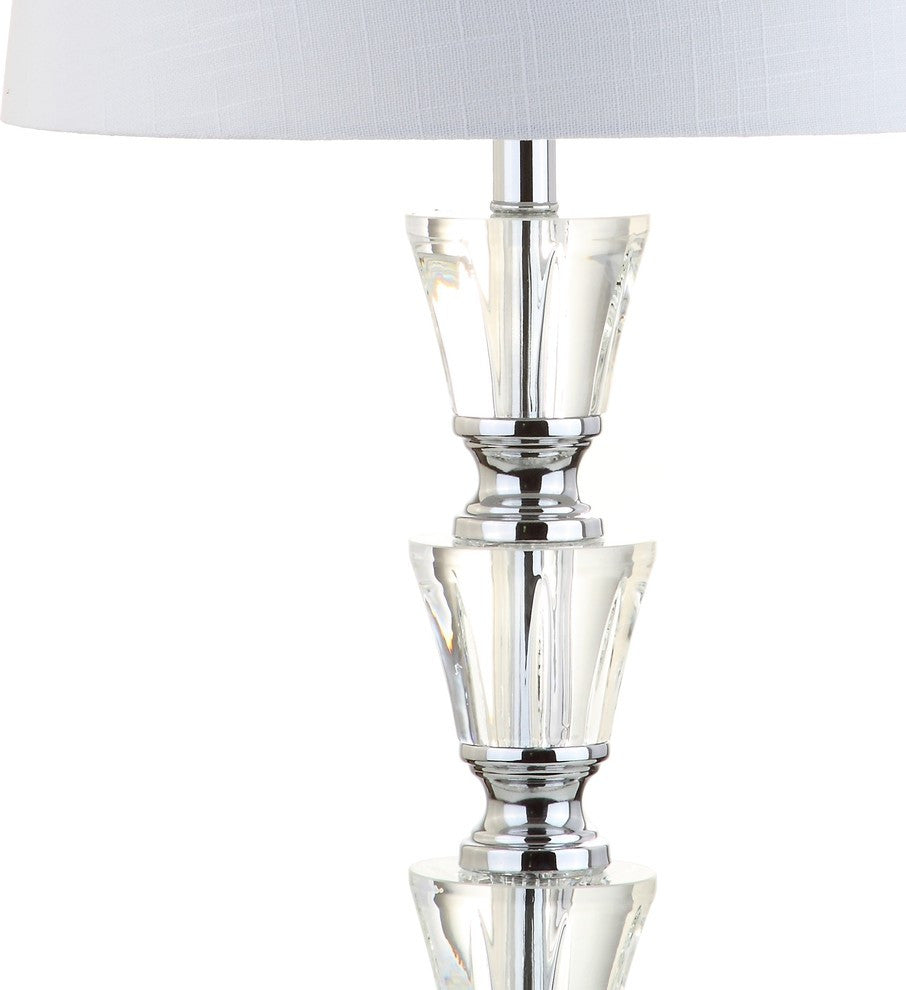 Layla 27" Crystal Table Lamp, Clear, Set of 2