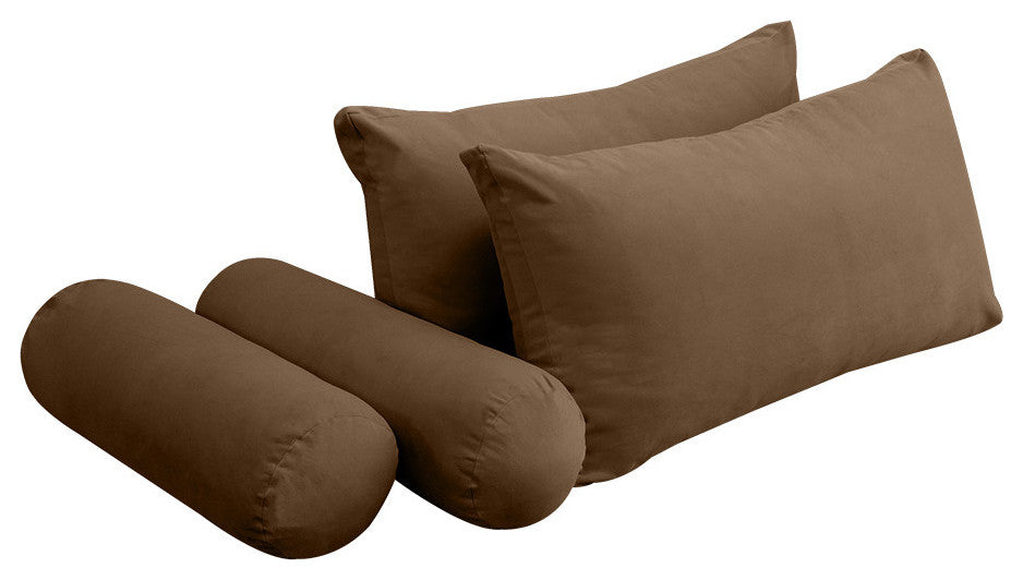 STYLE V2 Twin Velvet Knife Edge Indoor Daybed Bolster Pillow |COVER ONLY| AD308