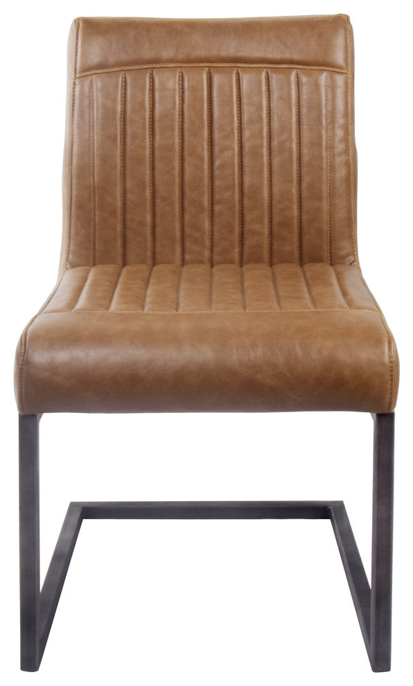 Ronan Dining Side Chair, Set of 2, Antique Cigar Brown, Dining Side Chair, Faux Leather