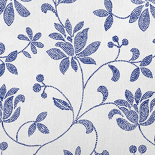 Traditional Floral Polyester Indoor Pillow, Porcelain Blue, 20"x20"