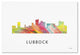 ''Lubbock Texas Skyline Wb-1'' Canvas Art, 32x22