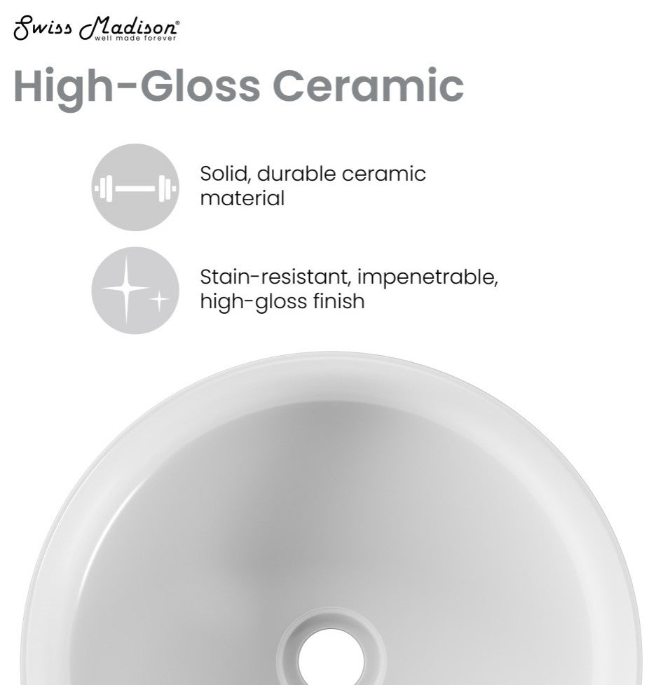 Adour 16'' Vessels Sink, White