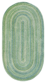 Waterway Braided Oval Rug, Green, 9'2"x13'2"