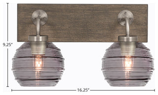 Oxbridge, Bath Bar, Graphite & Painted Distressed Metal, 6" Smoke Ribbed