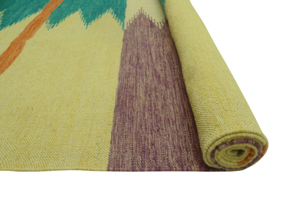 Winchester Kilim Emirhan Gold/Purple Rug, 7'0x9'10