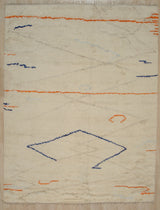 Beige Traditional Geometric Modern Moroccan Area Rug