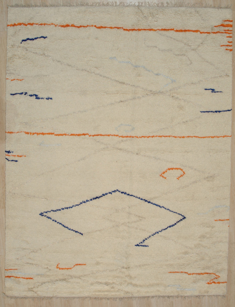 Beige Traditional Geometric Modern Moroccan Area Rug