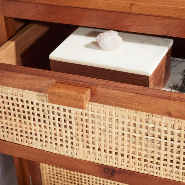 Safavieh Devon 1 Drawer 1 Door Nightstand, Natural