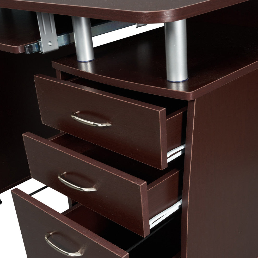 Techni Mobili Chocolate Computer Desk