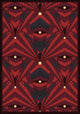 Any Day Matinee Rug, Deco Strobe, Burgundy, 3'10"x5'4"