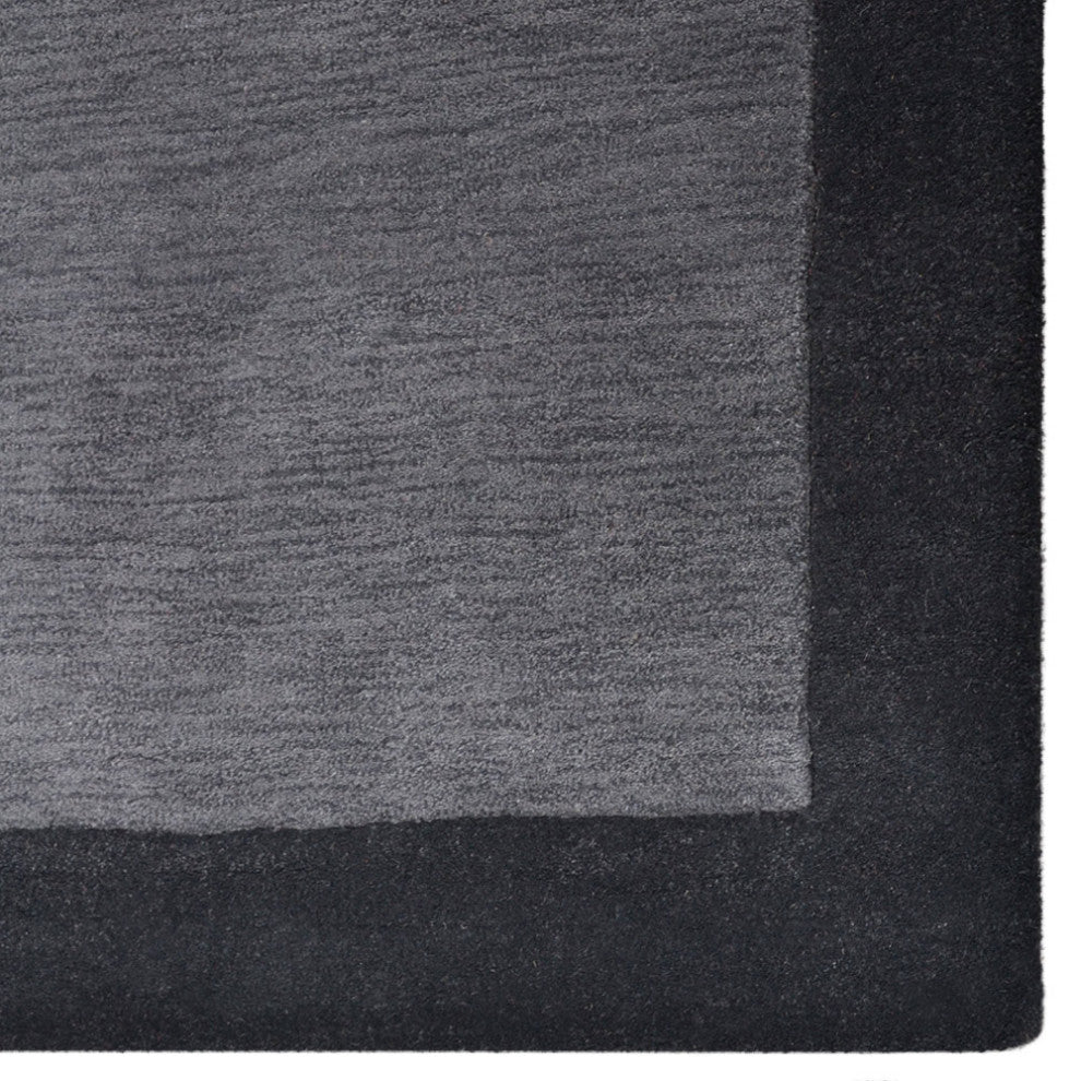 HAND TUFTED WOOL ECO-FRIENDLY AREA RUGS-Charcoal&Black Color,Contemporary