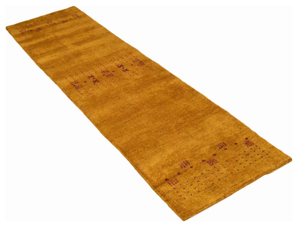 HAND KNOTTED LOOM SILK ECO-FRIENDLY AREA RUG -8'x10',Rectangle,Gold,Contemporary