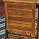 Michaela Outdoor Wood and Iron Bar Cart with Tray Top and Bottle Holders