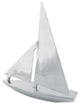 Silver Modern Sail Boat Serving Dish