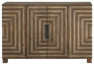 Uttermost 24773 Layton 48 1/2"W Fir Veneer Cabinet - Two Toned Brown