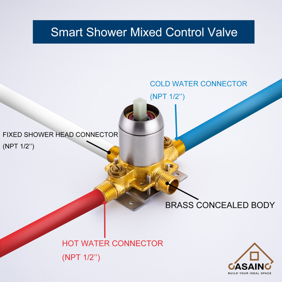 Single Handle Shower Trim Kit with Integral Volume Control, Brushed Nickle