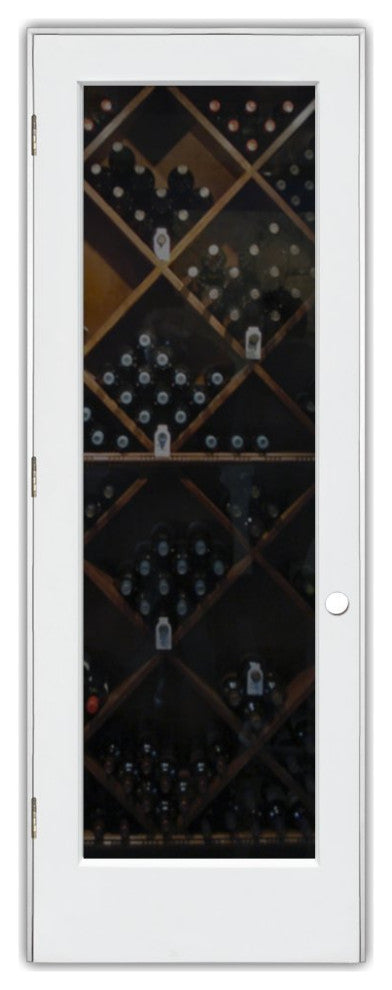 Wine Door - Grape Cluster Grape Ivy - Primed - 30" x 96" - Knob on Right -...