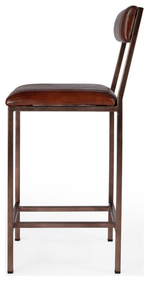 Houston 24" Leather Counter Stool