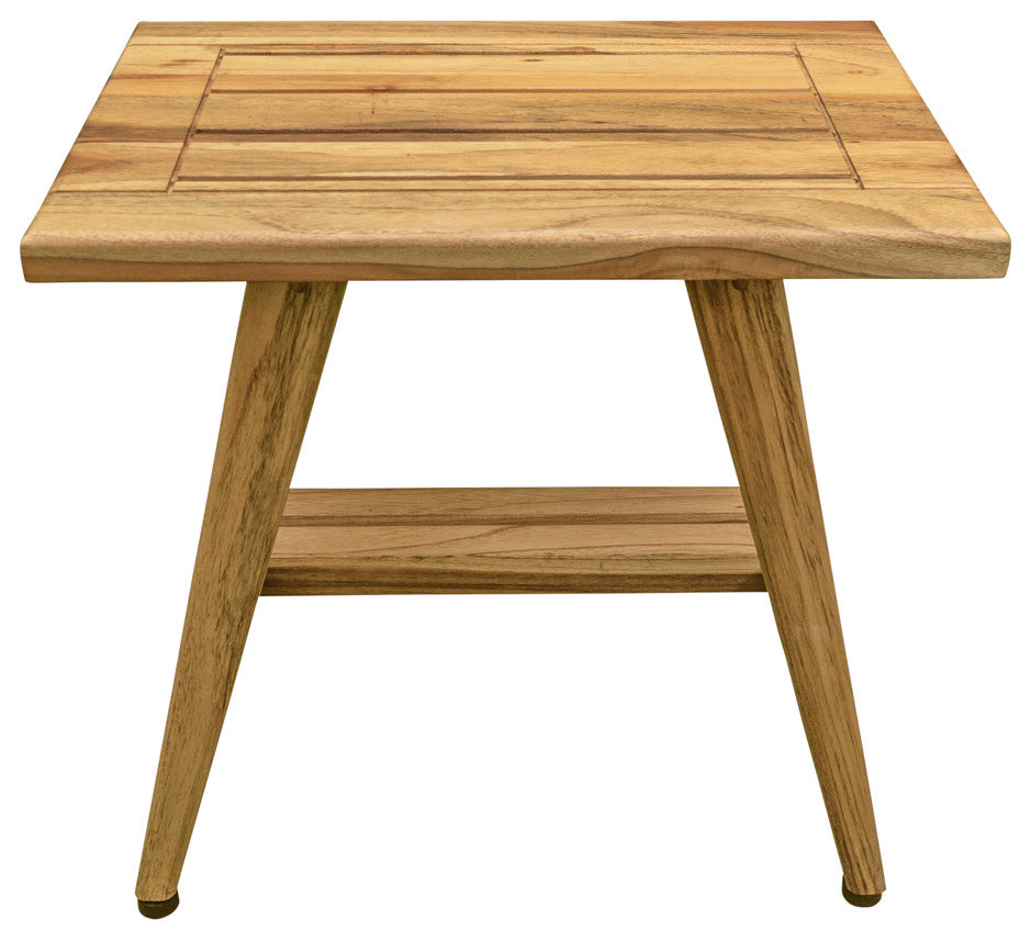 EcoDecors MidCentury 18" Wide ShowerBench ED501, Brown
