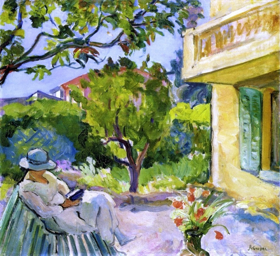 Henri Lebasque Le Cannet- Madame Lebasque Reading in the Garden Wall Decal