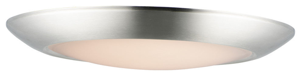 Diverse LED 1-Light 13" Wide Satin Nickel Flush Mount Light