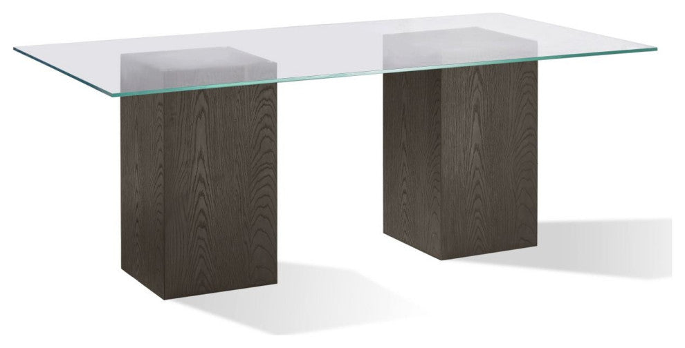 Modus Modesto 4 PC Rectangular Glass Dining Set in French Roast