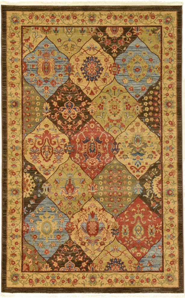 Unique Loom Multicolored Edinburgh Tulip 5' 0 x 8' 0 Area Rug